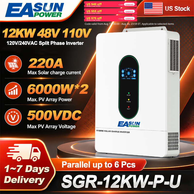 Drone Solar Charger - EASUN US 12KW 12000W Bölünmüş Fazlı