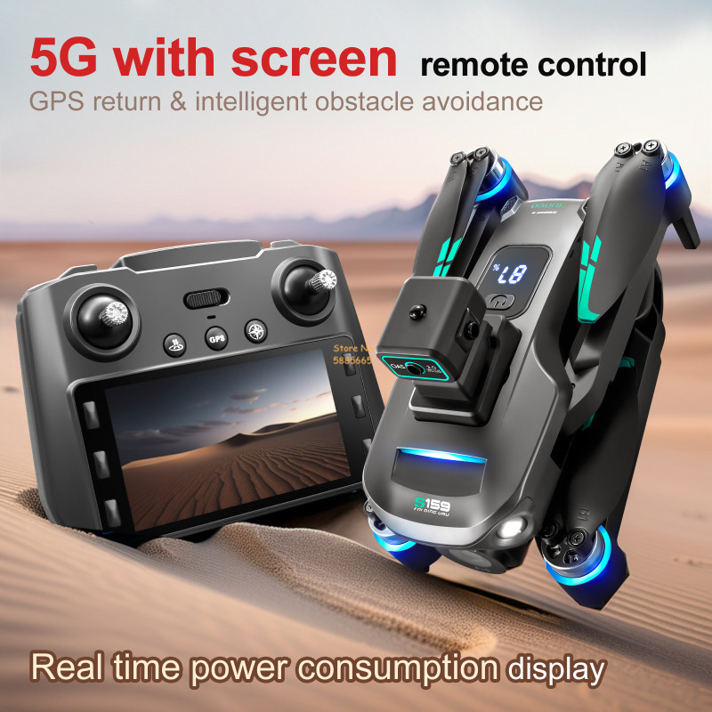 8K Çift Kamera 5G WIFI FPV Uza - Drone Controller Screen incelemesi ve fiyatı