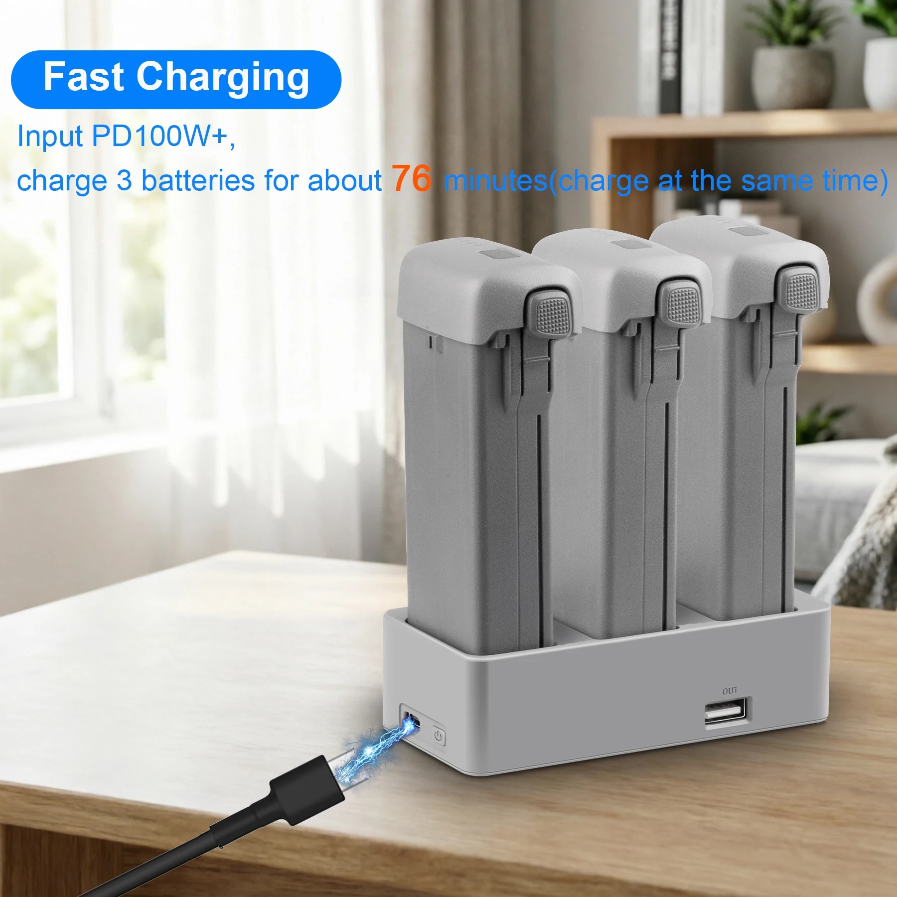 DJI AVATA360 Drone Pil için üç - Drone Charging Hub incelemesi ve fiyatı